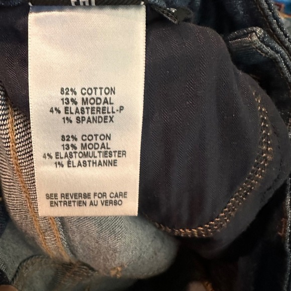 7 For All Mankind Womens Cropped Alexa Jeans Luxe Vintage Dark Wash Button Fly - Picture 6 of 12